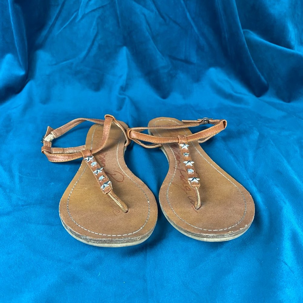 American Rag Silver Star Thong Sandal Brown - Picture 2 of 3
